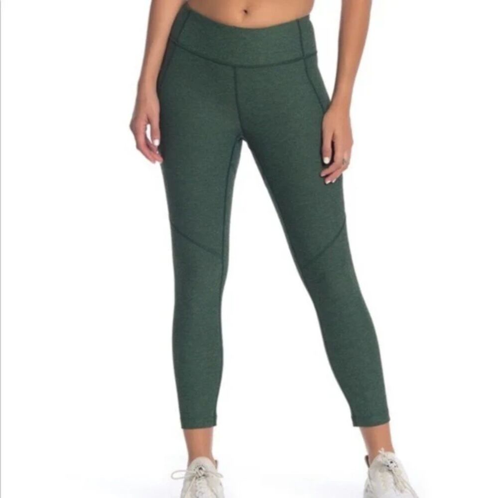 Outdoor Voices Warm Up Leggings Hunter Green Textured Compression Size Medium